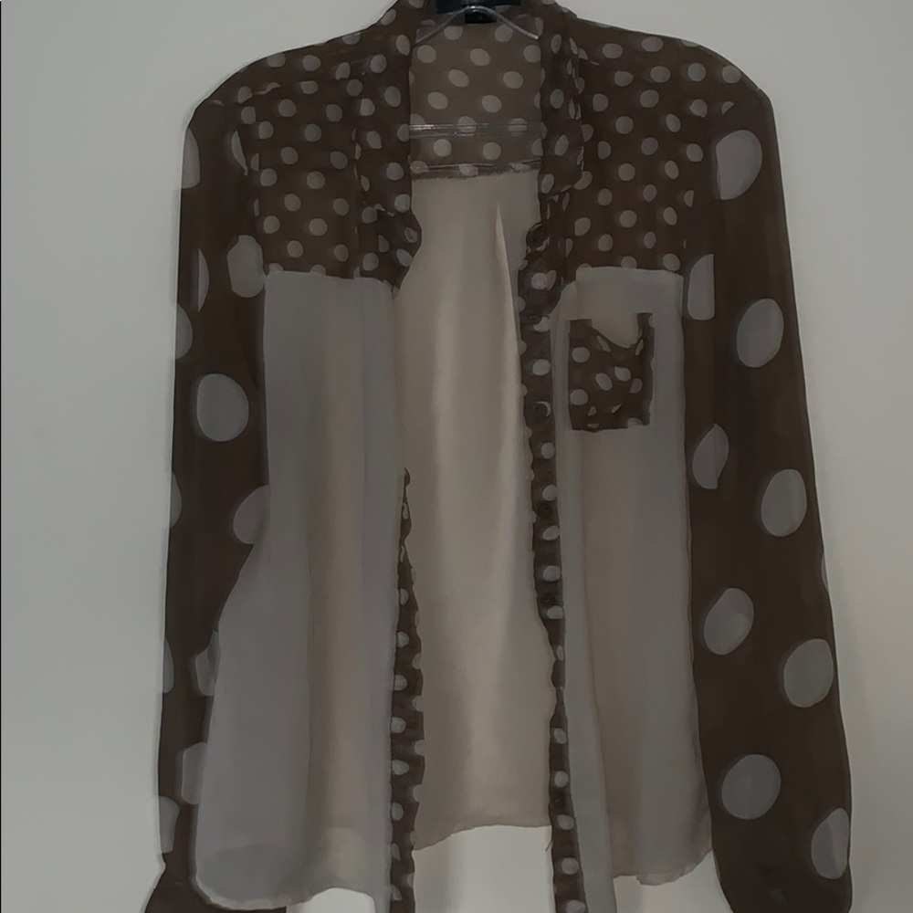 Paper Tee Button Up Blouse